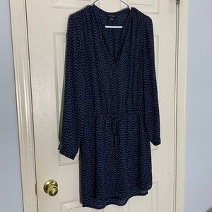 Hilary Radley blue long sleeve dress